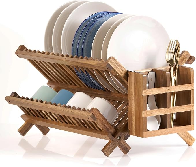 NOVAYEAH Acacia Wooden Dish Drying Rack by NOVAYEAH