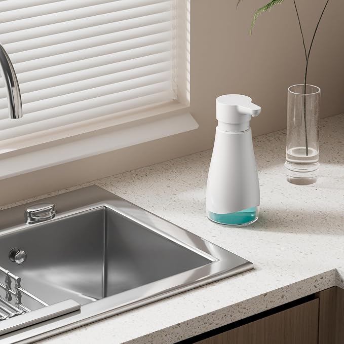 Oasis Creations 500 mL /17fl.oz Stainless Steel Liquid Soap Dispenser - Image 6