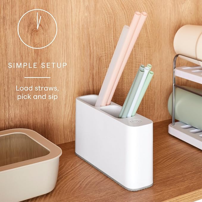 YouCopia SipStation Straw Holder, Reusable Straw Organizer - Image 5
