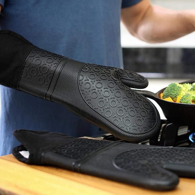 BPA-Free Silicone Oven Mitts Ultra Heat Resistant up to 500°F - Image 9
