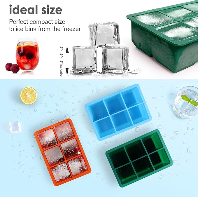Excnorm Silicone Ice Cube Trays 3 Pack - Image 4