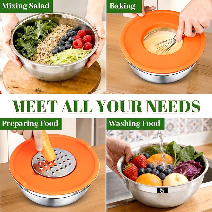 8PCS Mixing Bowls with Lids Set - Image 7