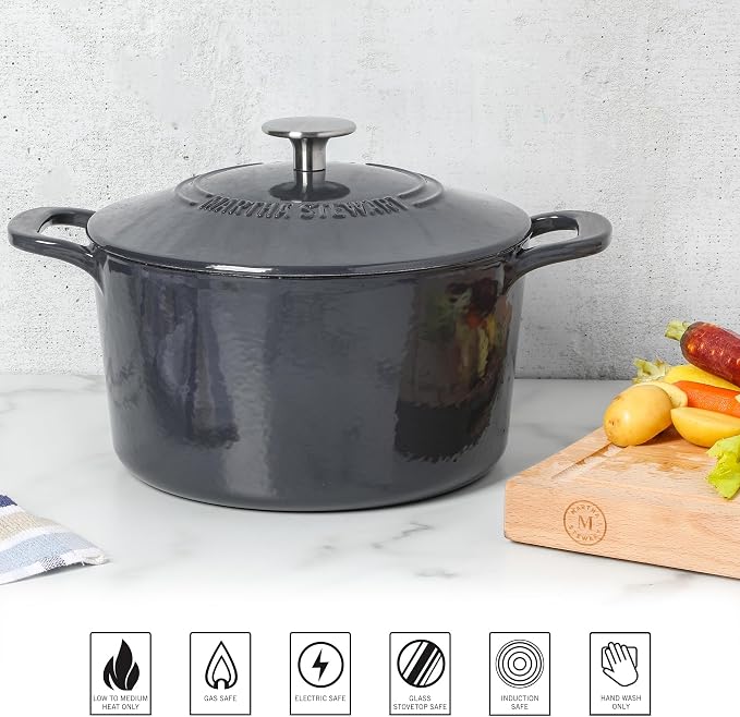Martha Stewart Gatwick 4 Quart Enamel Cast Iron Dutch Oven - Image 6