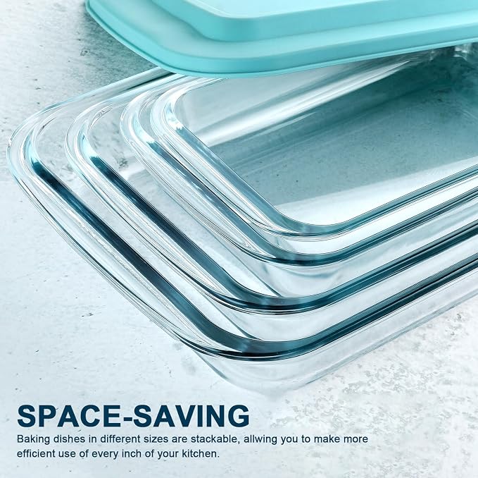 8-Piece Deep Glass Baking Dish Set - Image 3