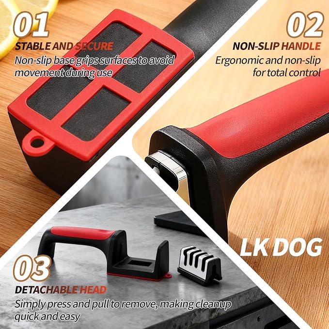 4-in-1 Kitchen Knife Sharpener, Scissor Sharpening - Image 7
