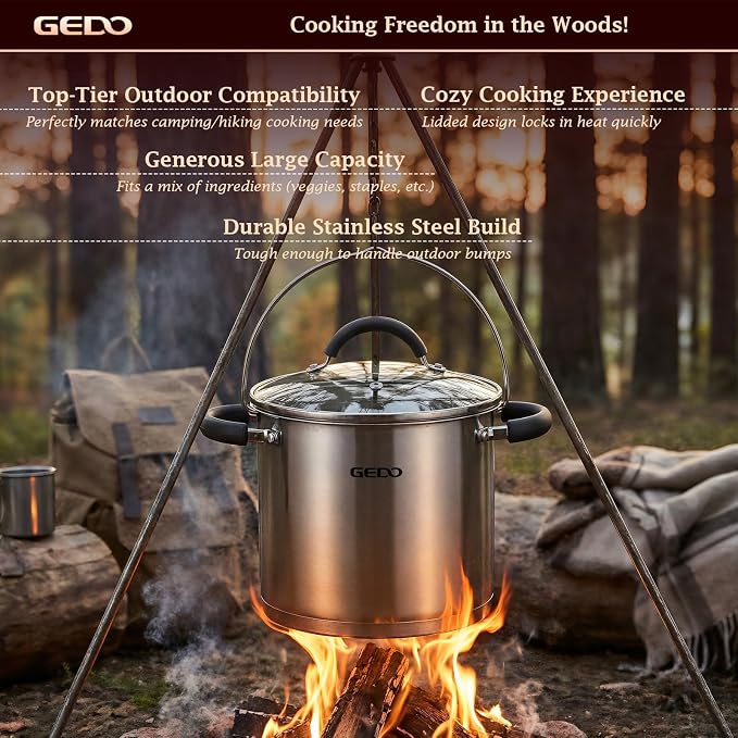 GEDO Food-Grade 304 Stainless Steel Stock Pot, Thickened Cooking Pot - Image 9