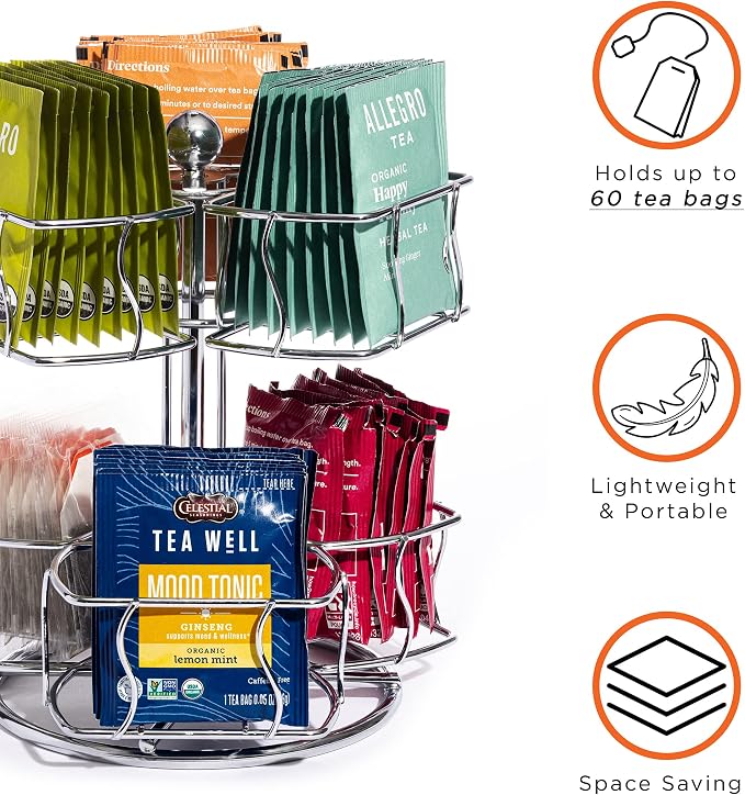 Sorbus Tea Bag Spinning Carousel - Image 6