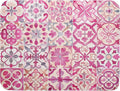 Pink Mexican Tiles Dish Drying Mat Absorbent Microfiber Dish Drying Pad by Giwawa
