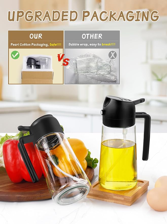 Kitchen Gadgets Oil Sprayer for Cooking 2pcs, Oil Dispenser for Kitchen - Image 6
