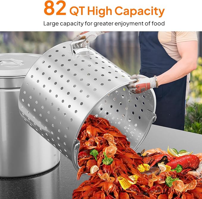 Bonnlo 82QT Stainless Steel Stock Pot - Image 4