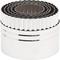 Ateco Double Sided Small Round Cutters in Graduated Sizes, Fluted & Plain Edges by Ateco