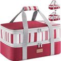 Lifewit Insulated Double Decker Casserole Carrier, Expandable Lasagna Lugger by Lifewit