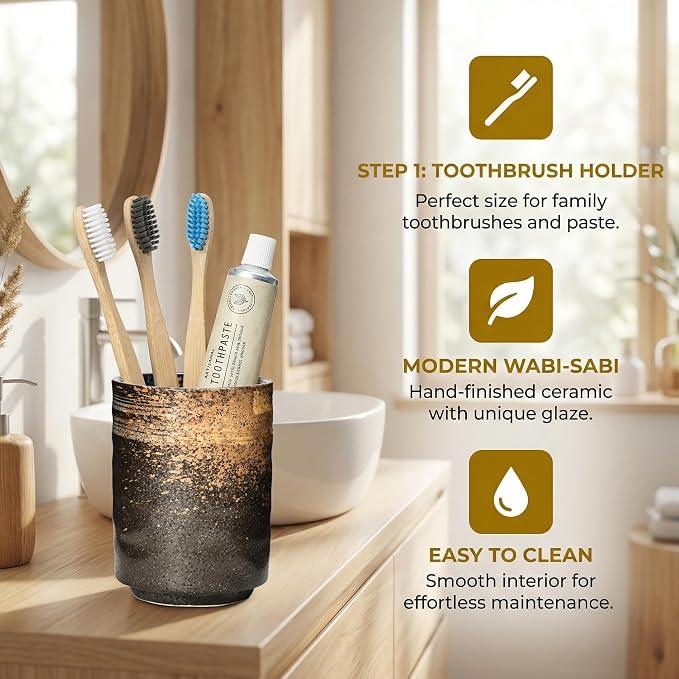Ceramic Spoon Holder for Coffee Bar, Upright Tea Spoon Holder Cup, Coffee - Image 5
