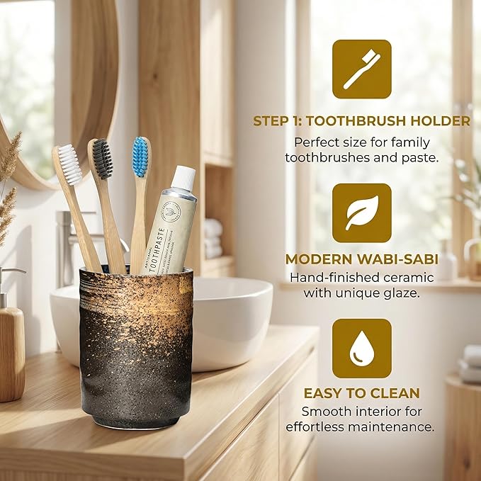 Ceramic Spoon Holder for Coffee Bar, Upright Tea Spoon Holder Cup, Coffee - Image 5