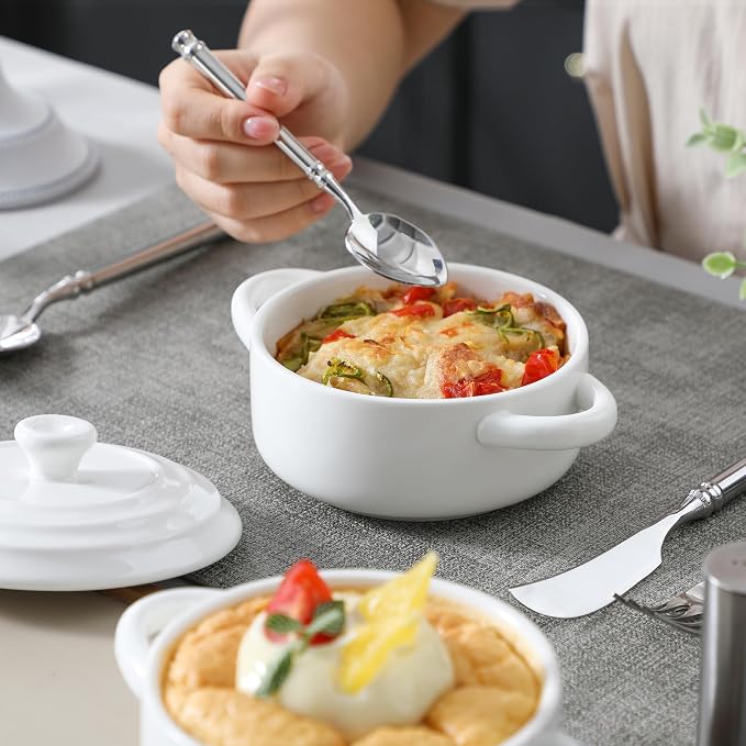 MALACASA Mini Cocotte Set - 14 OZ Small Casserole Dishes - Image 7