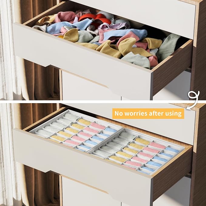 Joyoldelf Sock Organizer Drawer Organizer - Image 7