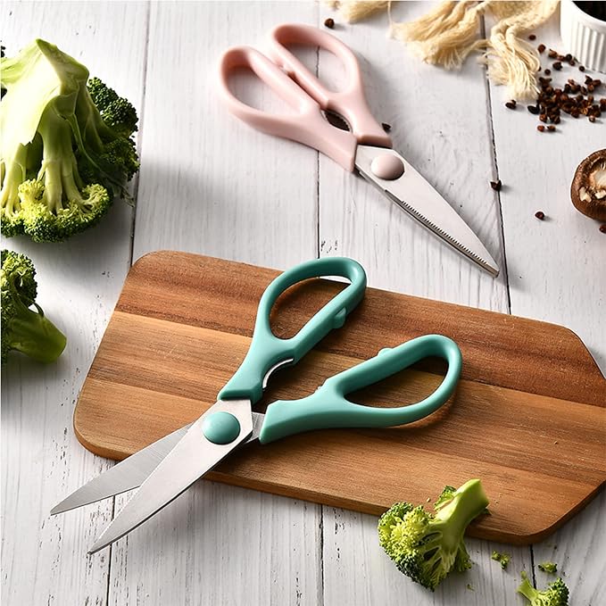 Black Grey Kitchen Shears, Rkqoa Kitchen Scissors Heavy Duty Cooking Scissors - Image 6