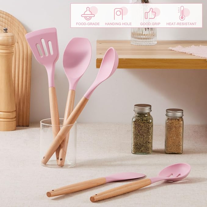 E-far Silicone Cooking Utensils Set, 10-Piece Kitchen Utensils Set - Image 6