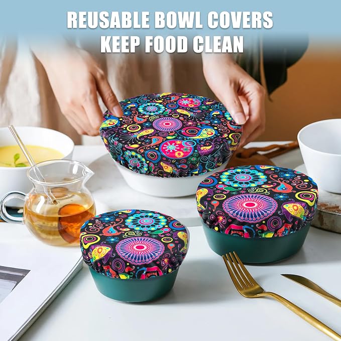 wegreeco Elastic Reusable Bowl Covers - Image 6