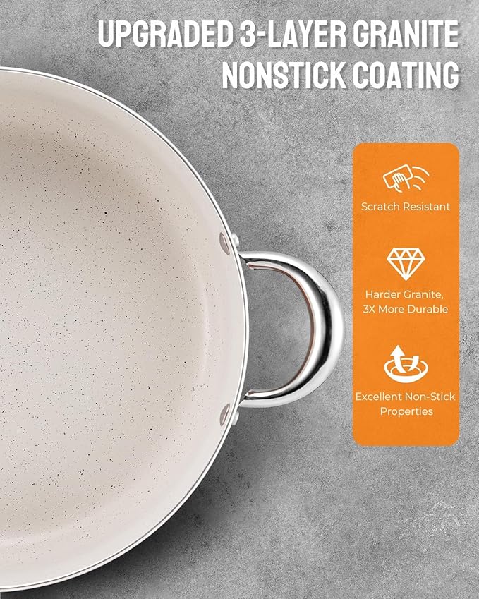 BEZIA 6 Quart Nonstick Stock Pot - Image 4