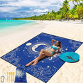 WIWIGO Beach Blanket Waterproof Sandproof Beach Mat 79" X 83"/10'x9'for 2-8 by WIWIGO