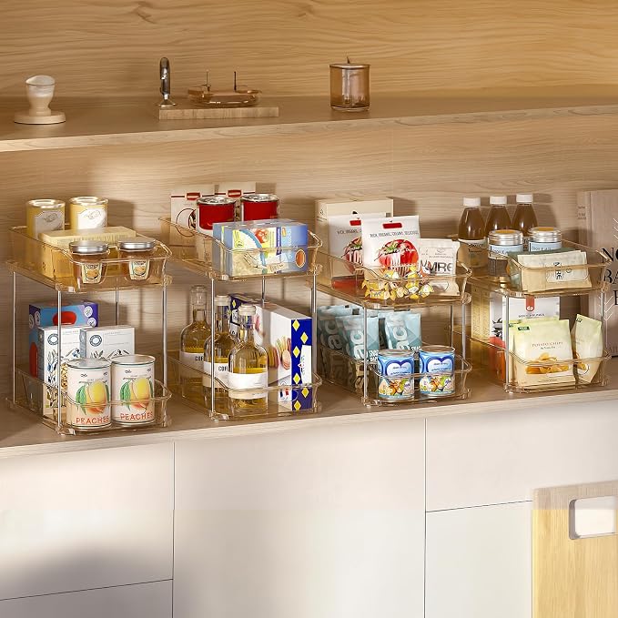 Delamu 2-Tier Under Sink Organizers and Storage, Pull Out Kitchen Pantry - Image 3