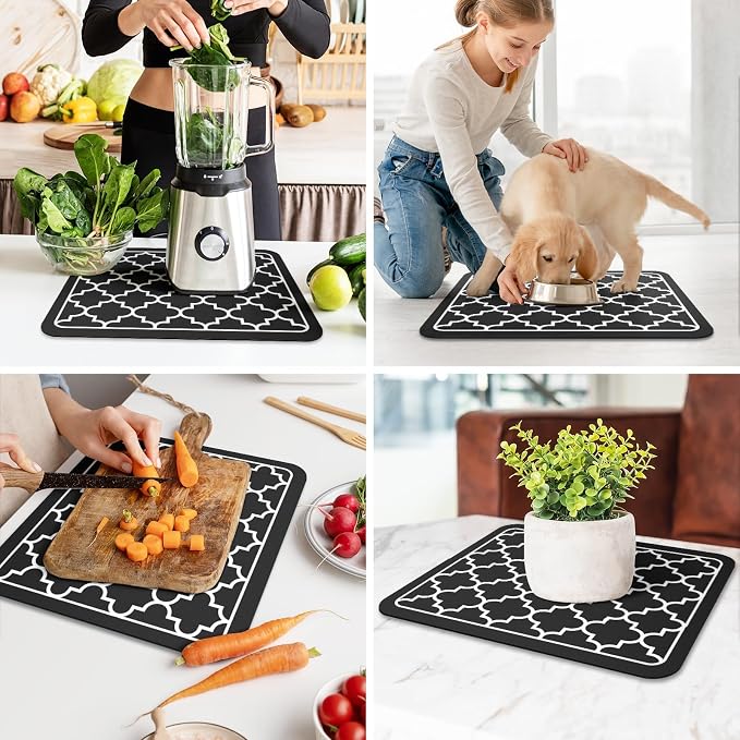 WISELIFE Dish Drying Mat Super Absorbent Drying Mat Large Dish Drying Mats - Image 6