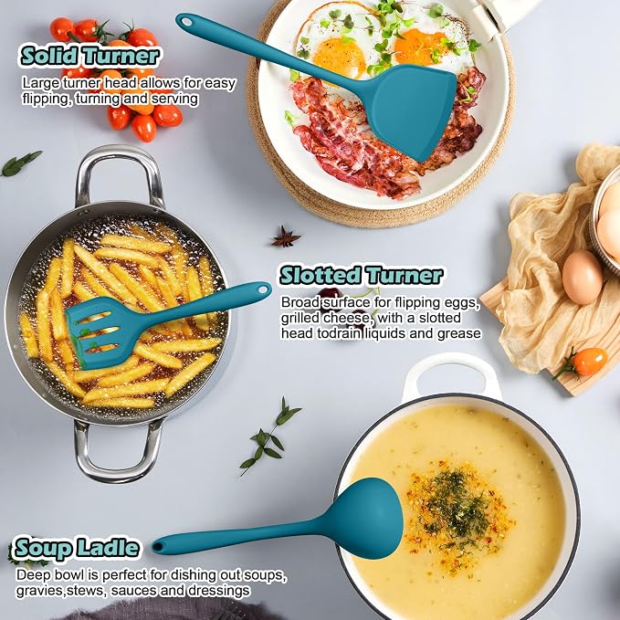 Homikit Silicone Cooking Utensils Set, 15-Piece Nonstick and Heat Resistant - Image 6