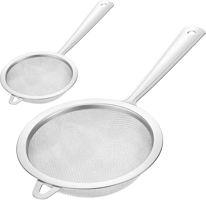 2 Pack Sieve Fine Mesh Stainless Steel, Mesh Strainer by Unknown