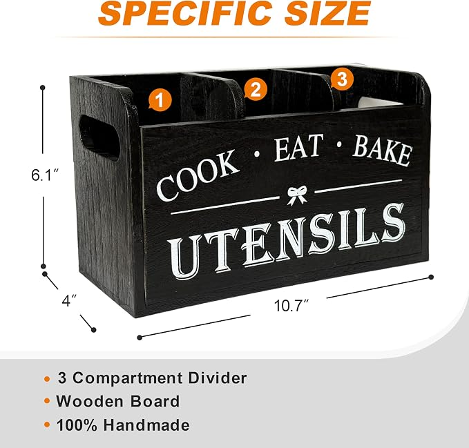 Wooden Kitchen Utensil Holder - Image 2