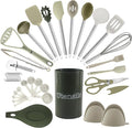 COOK WITH COLOR Silicone Cooking Utensils, Kitchen Utensil Set, Cooking Utensils by CookwithColor