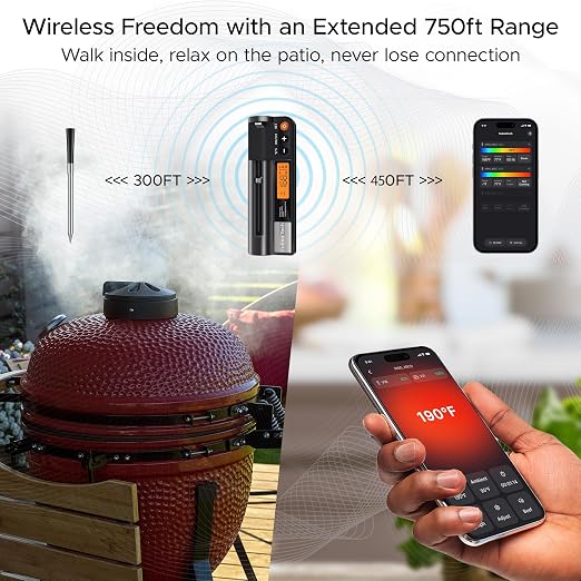 750ft Wireless Meat Thermometer Long Range - Image 6