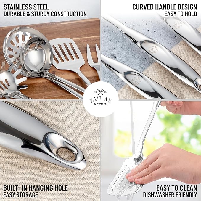 Zulay Kitchen Stainless Steel Cooking Utensil - Image 4
