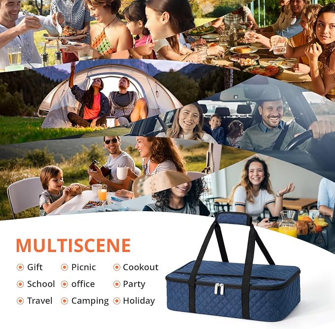 Insulated Casserole Carrier Portable Food Tote - Image 7