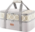 Lifewit Insulated Double Decker Casserole Carrier, Lasagna Lugger Holder by Lifewit