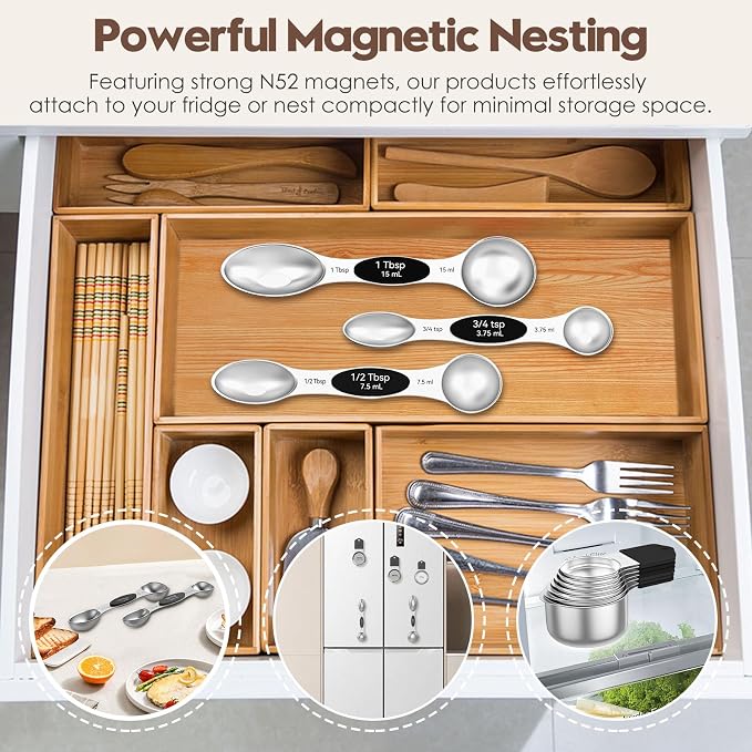 Magnetic Measuring Cups and Spoons Set - Image 5