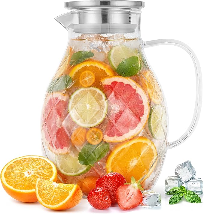 Premium Borosilicate Glass Pitcher by PJCKitchen