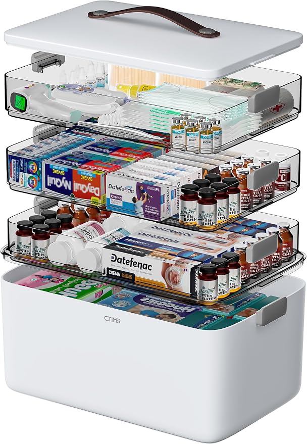 CTIME 4-Tier XL Medicine Organizer by CTIME