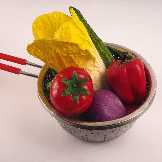 Stainless Steel Perforated Metal Colander Strainer - Image 7