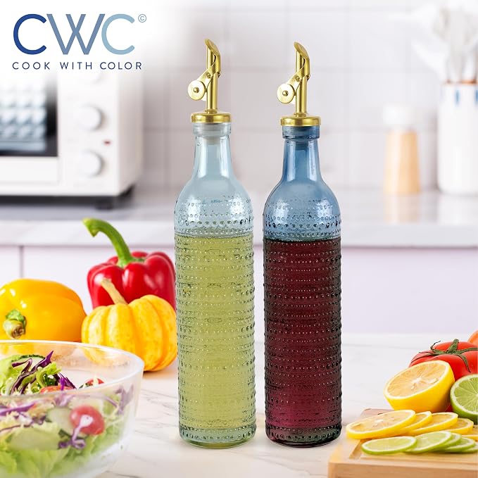 COOK WITH COLOR Glass Olive Oil Bottle Dispenser - Image 8