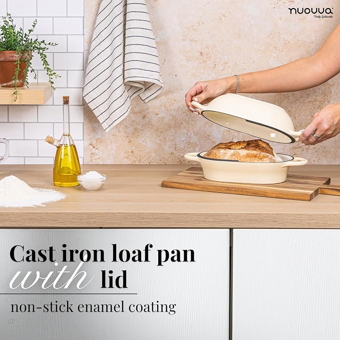Dutch Oven For Sourdough Bread Baking – Enamelled Cast Iron Bread Loaf Pot – - Image 6