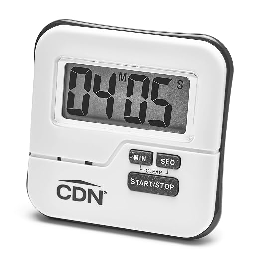 CDN Waterproof Kitchen Timer | Big Digital Display | 90-Second Loud Alarm by CDN-ComponentDesignNorthwestInc