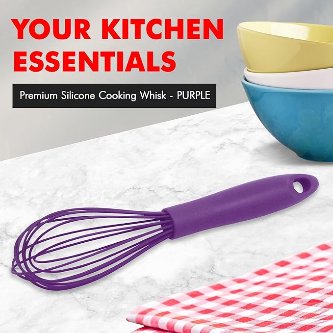 Chef Craft Premium Silicone Wire Cooking Whisk, 10.5 Inch - Image 2