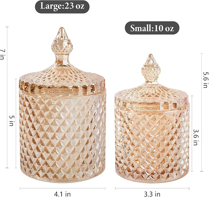 2 Pack Qtip Holder Glass Apothecary Jars - Image 3