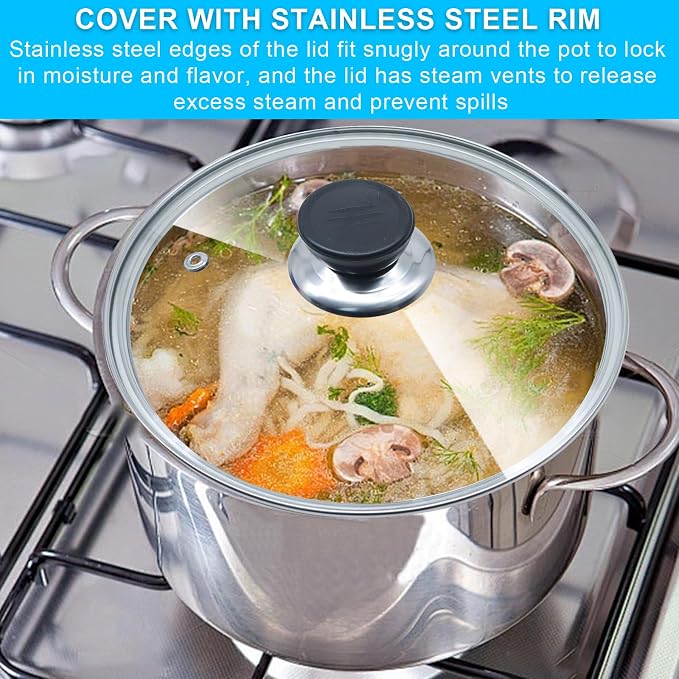10.25 Inch Glass Lid for Frying Pan Tempered Glass Pot Lid - Image 6