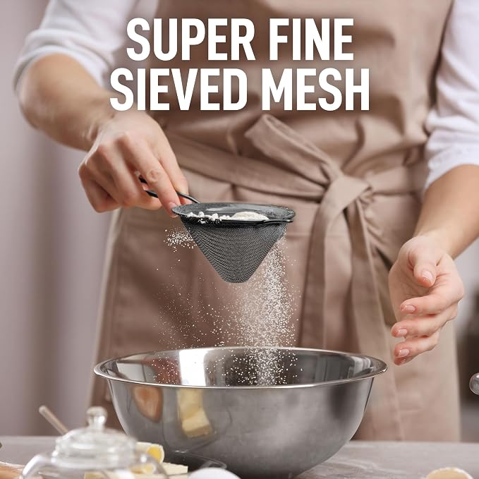 Zulay Kitchen 304 Stainless Steel Fine Mesh Strainer - Image 7