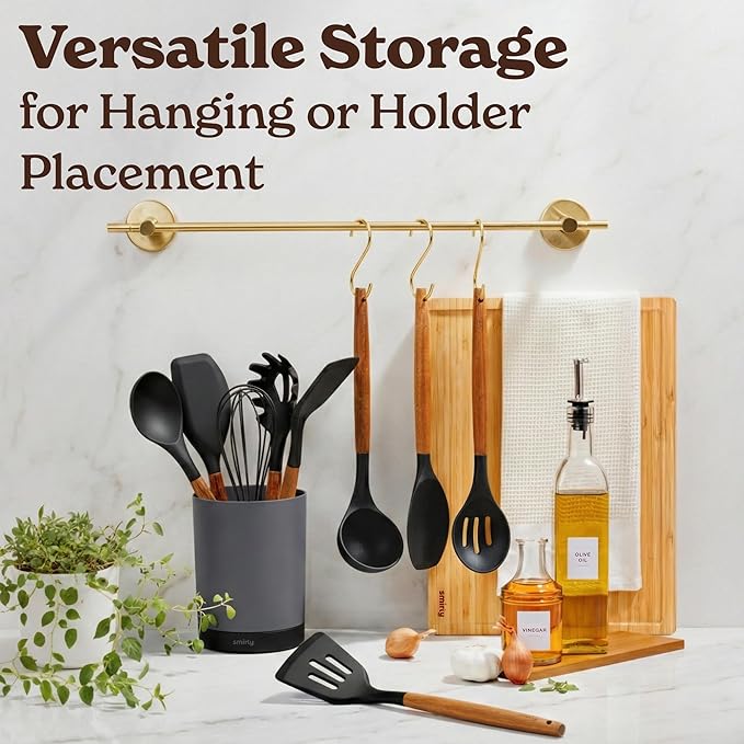 SMIRLY Kitchen Utensils Set – 22-Piece Silicone Cooking Utensils Set, Spatula - Image 7