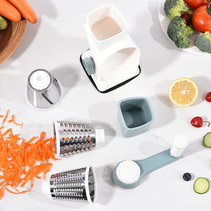 Rotary Cheese Grater with Handle Kitchen Shredder Slicer Grater Slicer Ice - Image 8
