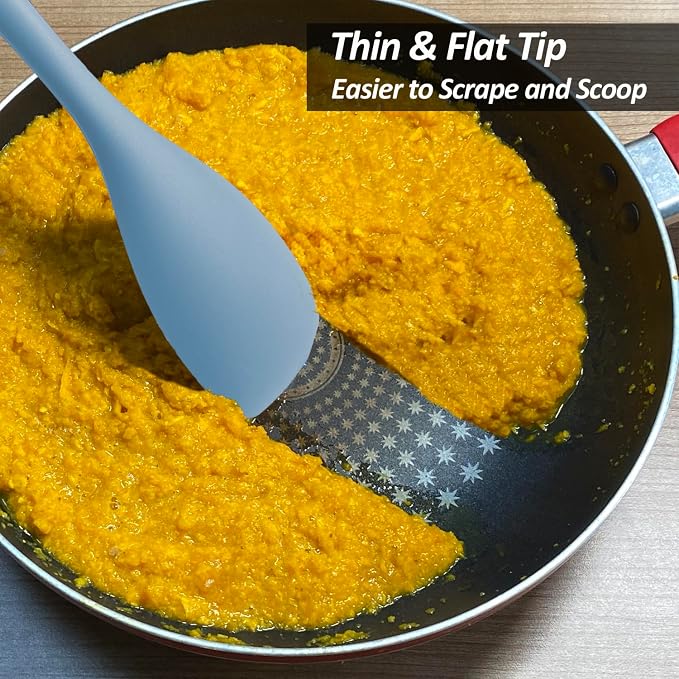 Upgrade Silicone Spatula Spoon Set, VOVOLY Heat Resistant Rubber Spoonula - Image 7