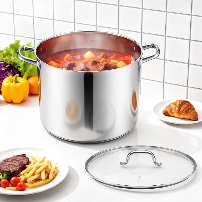 Herogo 20-Quart 18/10 Stainless Steel Stock Pot - Image 8